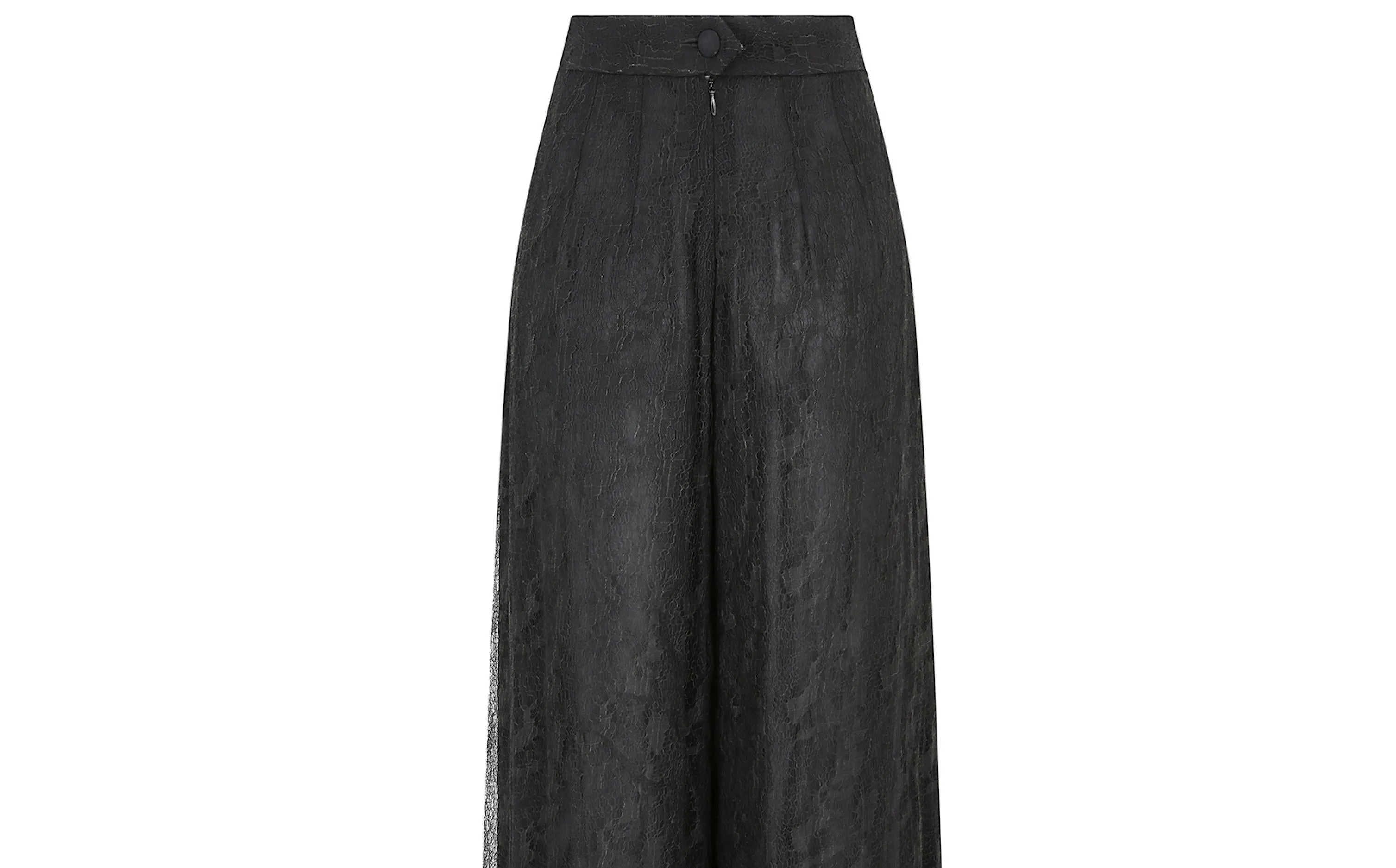 1990s Christian Lacroix Black Lace and Silk Chiffon Harem Pants