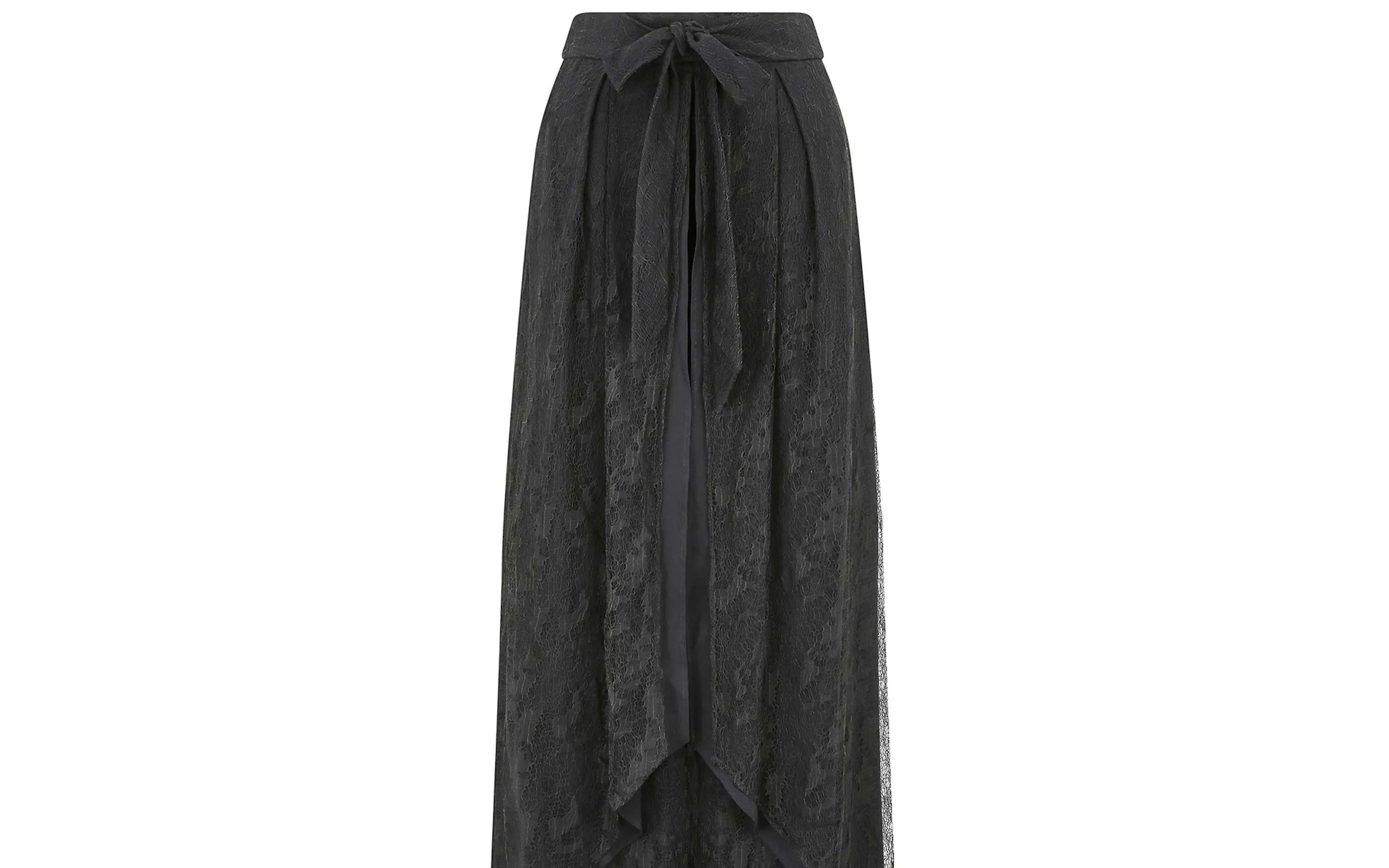 1990s Christian Lacroix Black Lace and Silk Chiffon Harem Pants