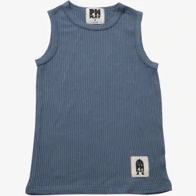 Ami Soft Ribbed Tank | Dusty Blue
