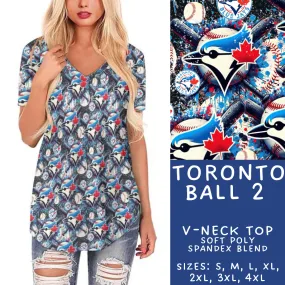 Batch #296 - Strike Out - Closes 2/28 - ETA late April - Toronto Ball 2 V-Neck Tee