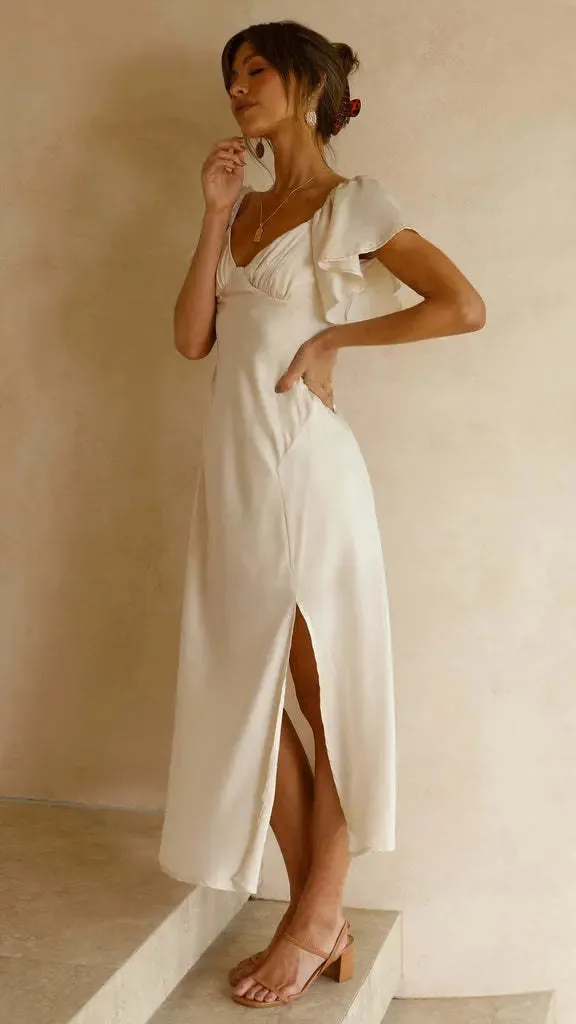 Butterfly sleeve dress