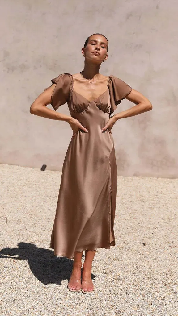 Butterfly sleeve dress
