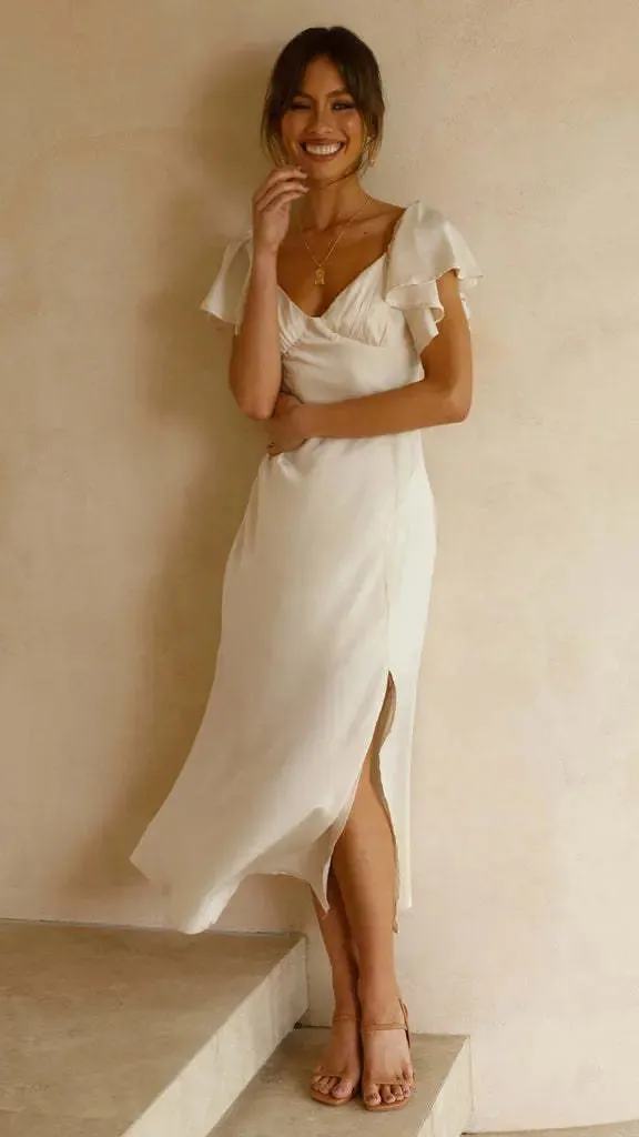 Butterfly sleeve dress