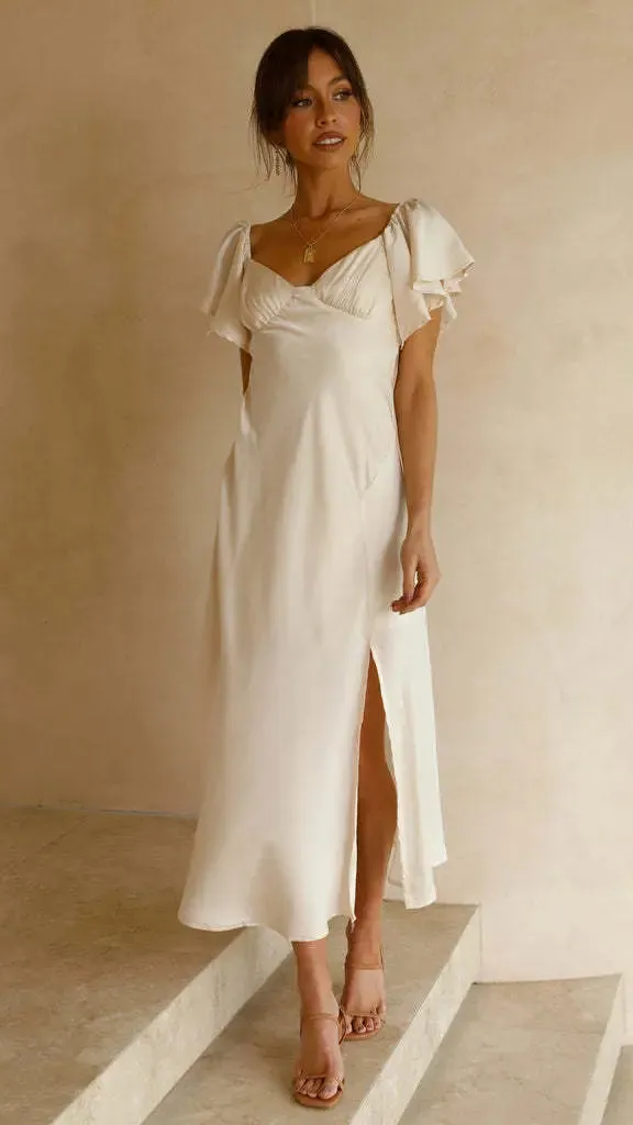 Butterfly sleeve dress