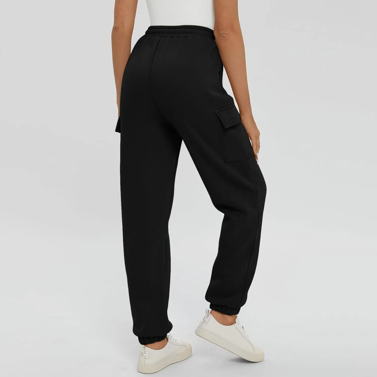 Cargo Sweatpants for Teen Girls Cinch Bottom Baggy Trousers High Waisted Soft with Pockets Lounge Pants Joggers Comfy