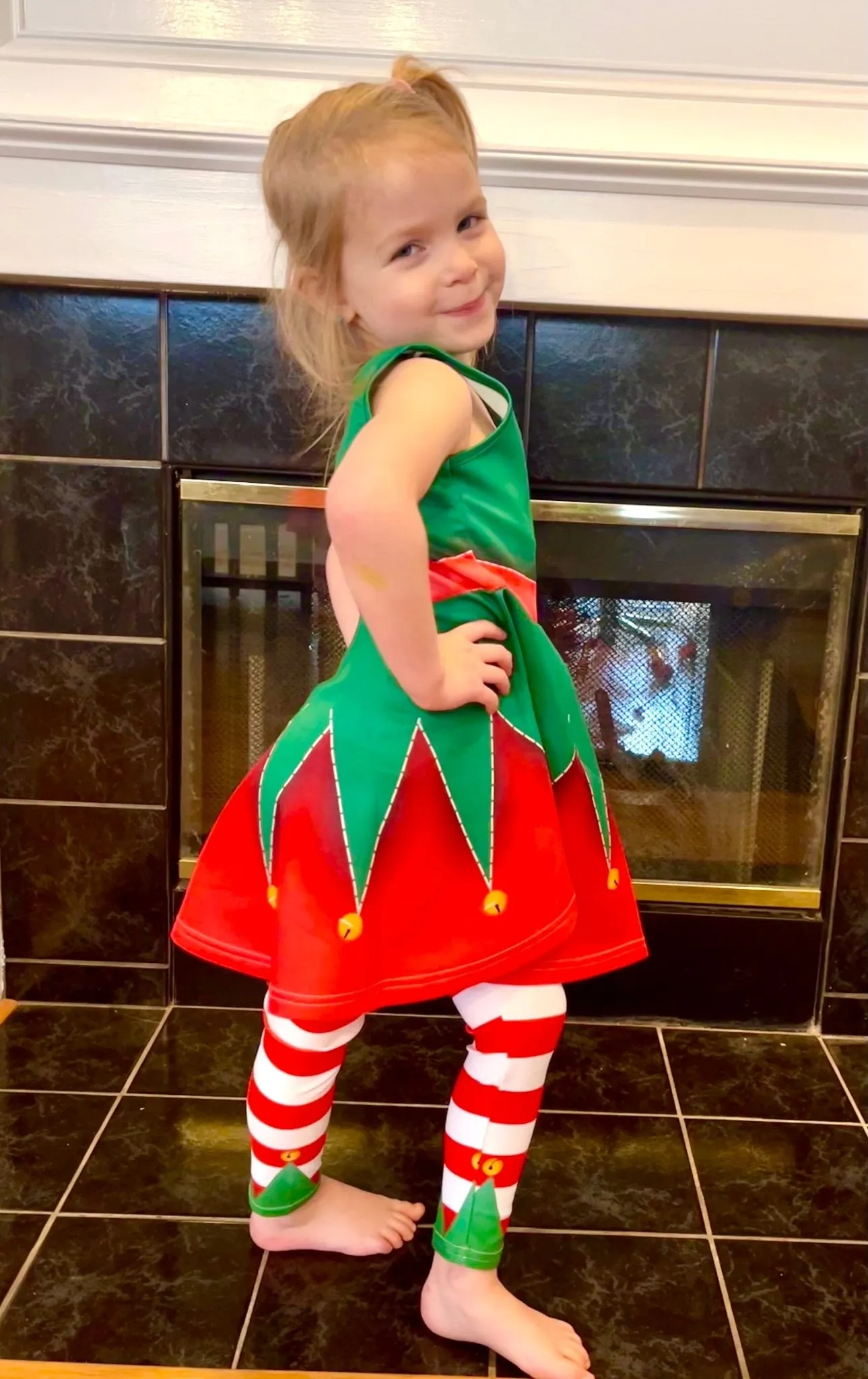 Christmas Elf Girls' Sleeveless Sundress