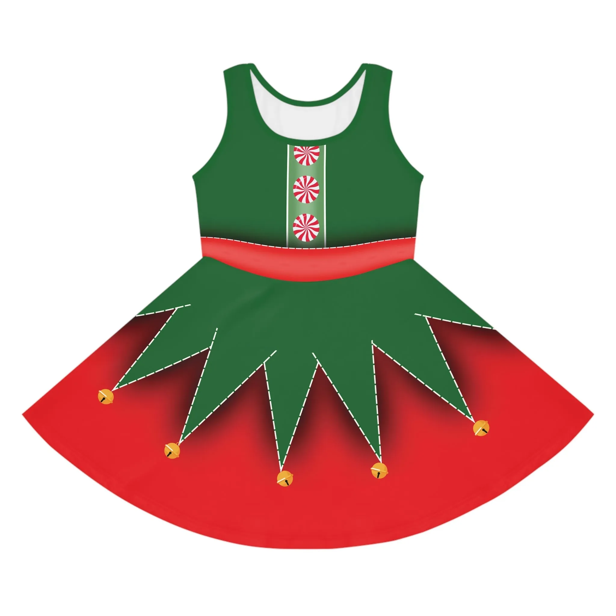 Christmas Elf Girls' Sleeveless Sundress