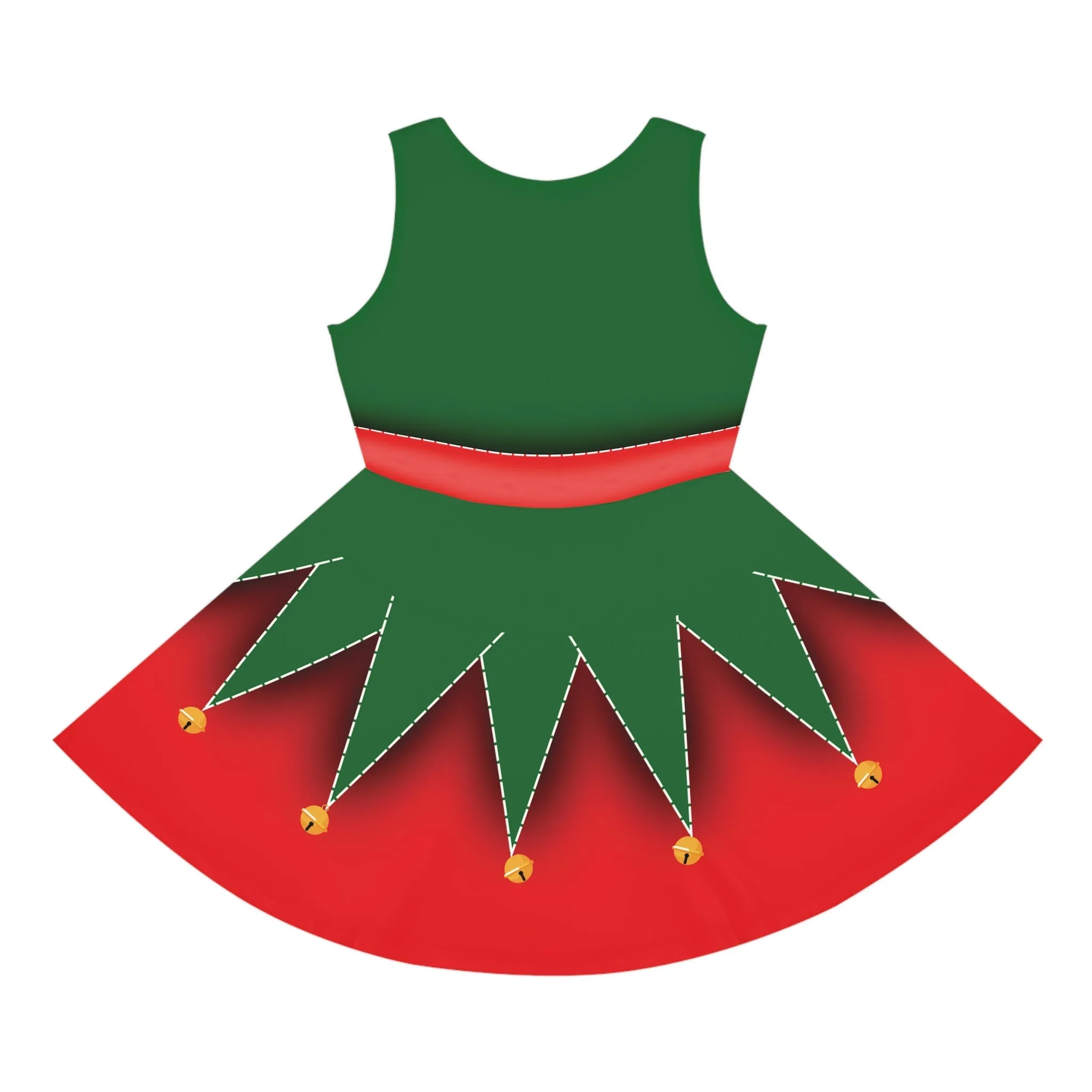 Christmas Elf Girls' Sleeveless Sundress
