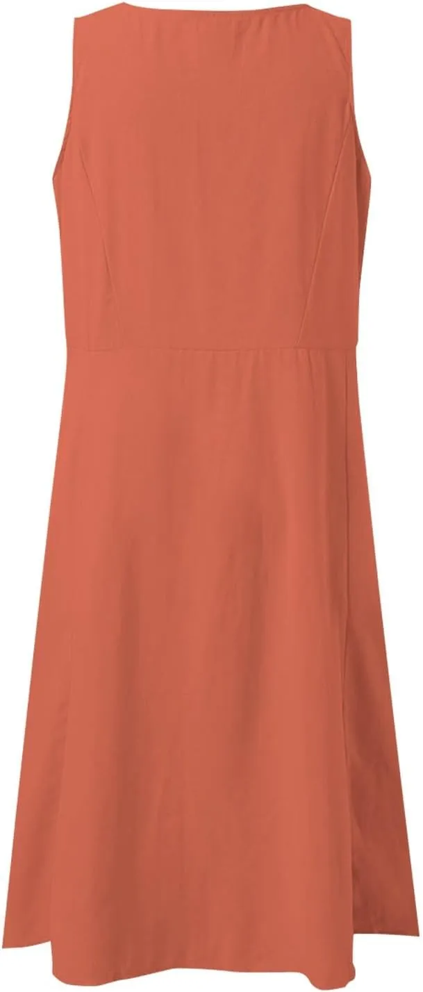 Cotton Linen Maxi Dress for Women 2025 Summer Dresses Boho Casual Beach Sleeveless Maxi Sundresses with Pockets