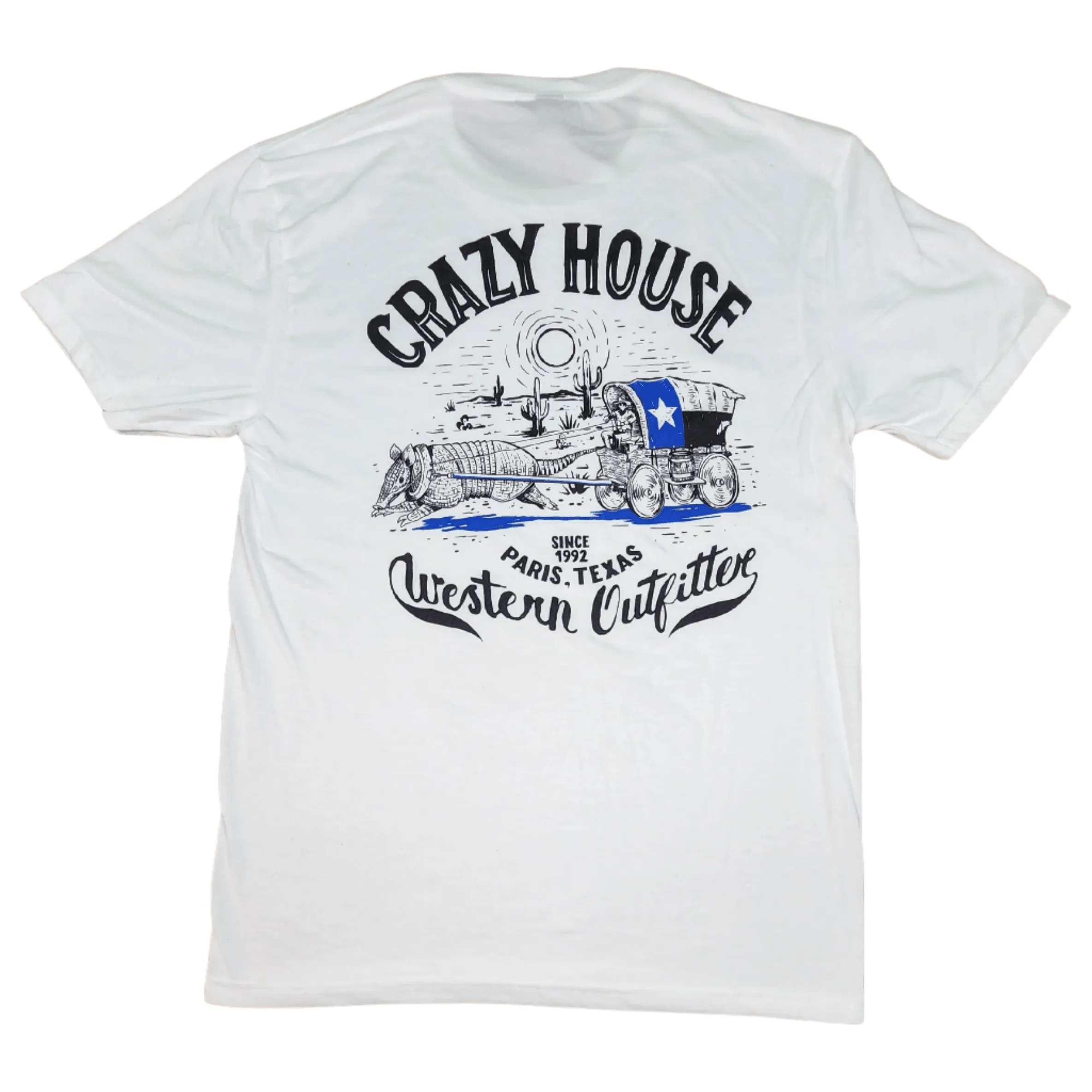 Crazy House Armadillo Wagon Race T-Shirt DM130-WHT-24357