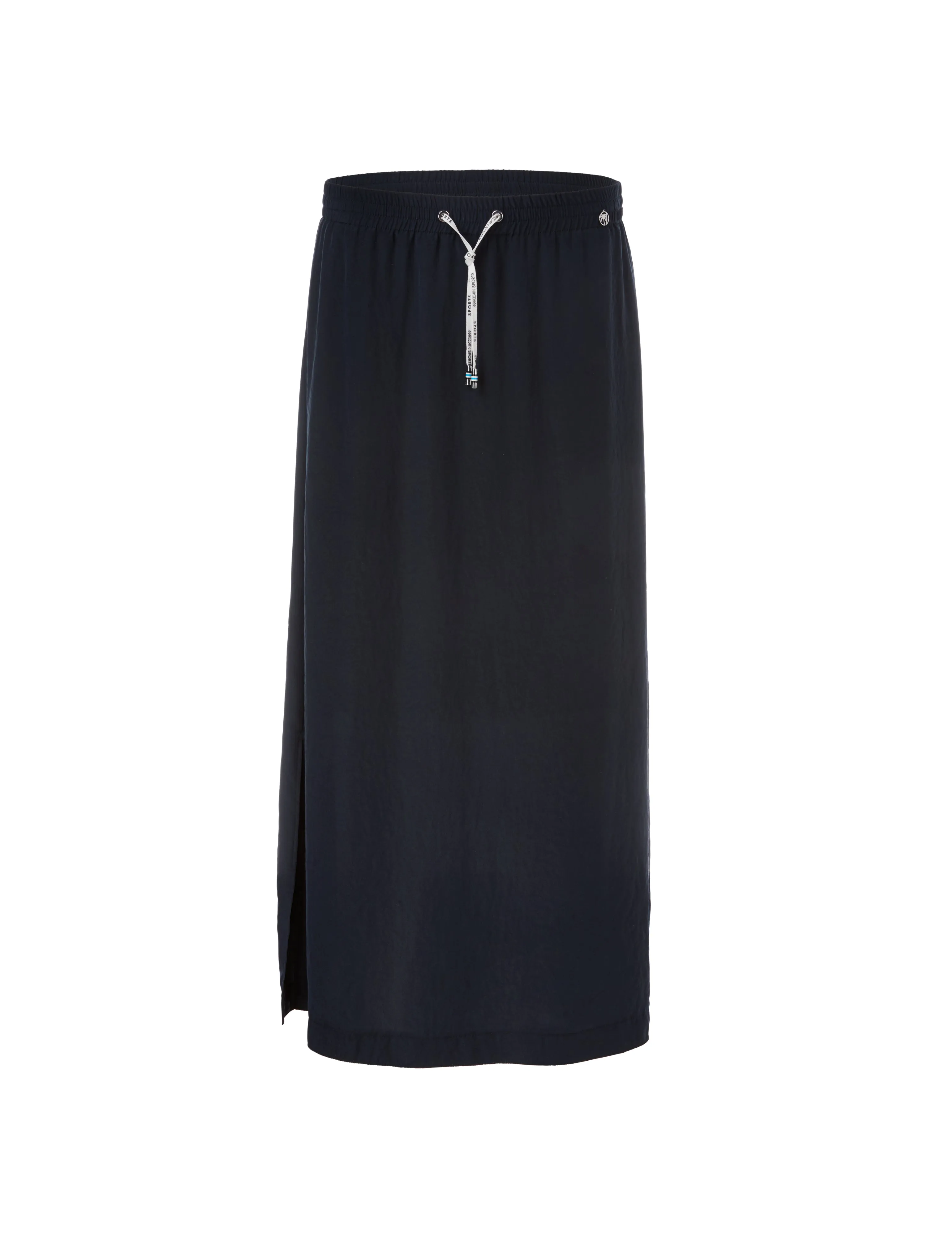 CRINKLED LOOK SKIRT W DRAWSTRING NAVY