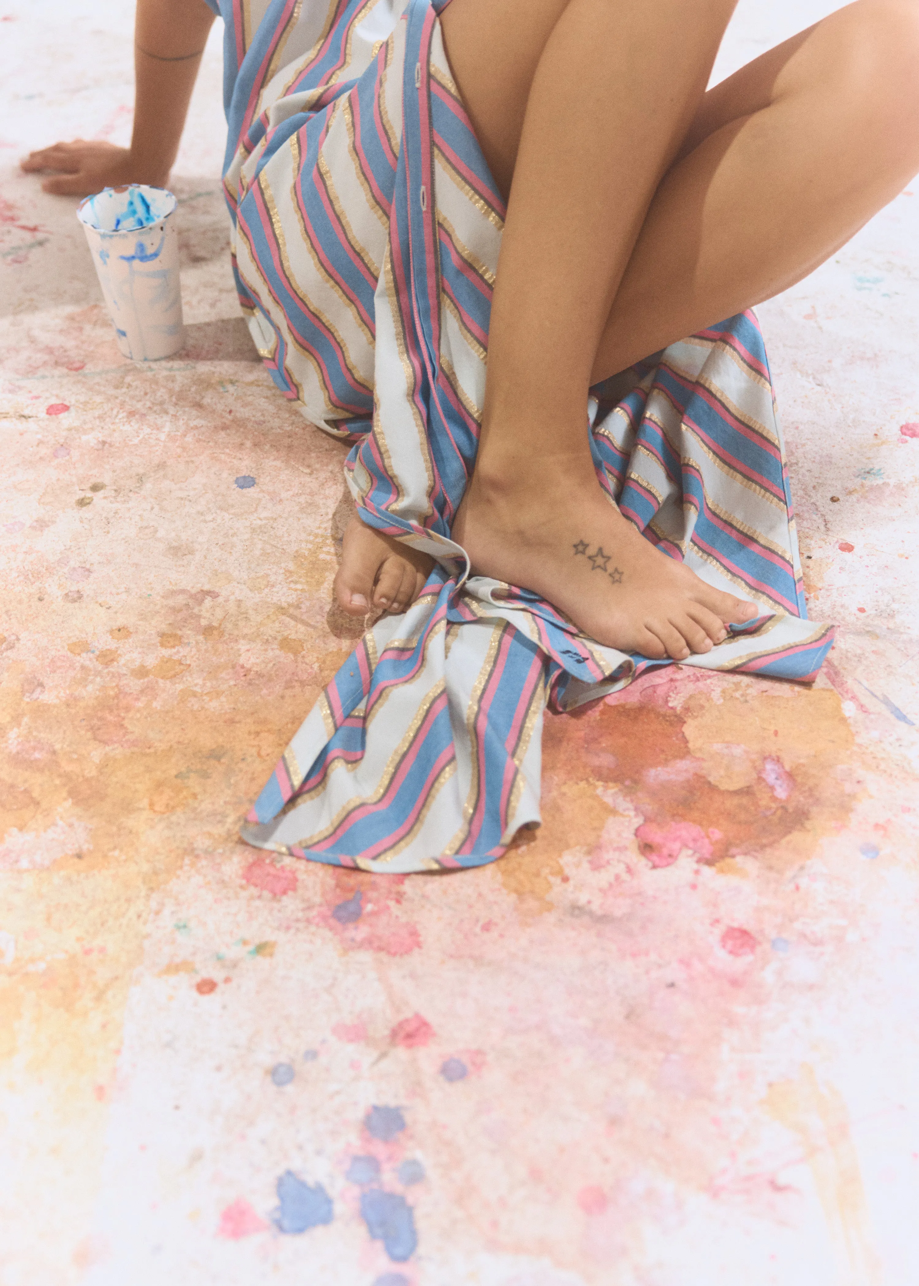 Cythera Mykonos Stripe Caftan