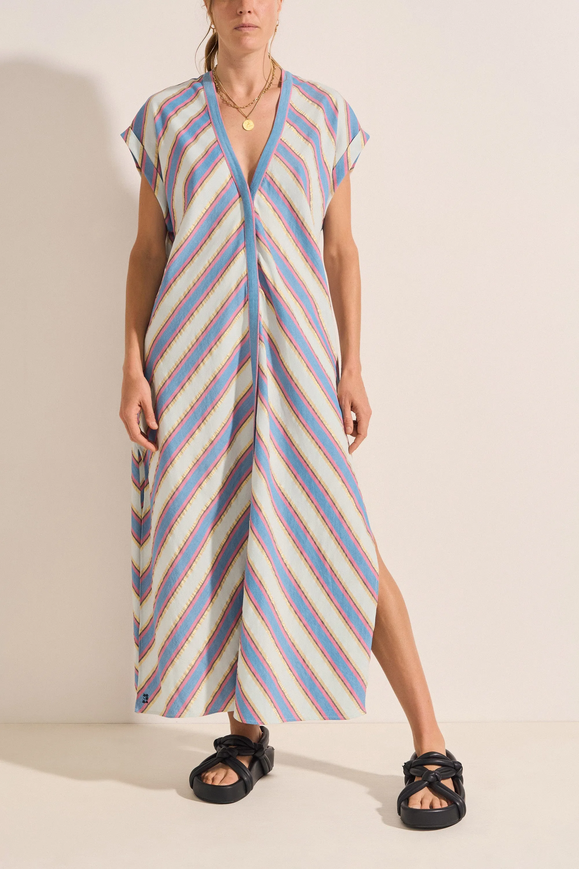 Cythera Mykonos Stripe Caftan