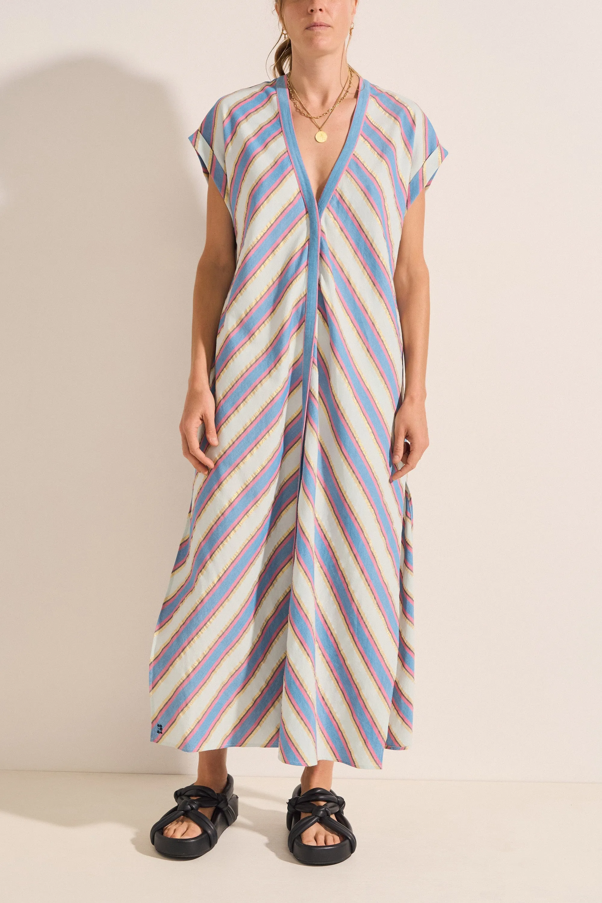 Cythera Mykonos Stripe Caftan