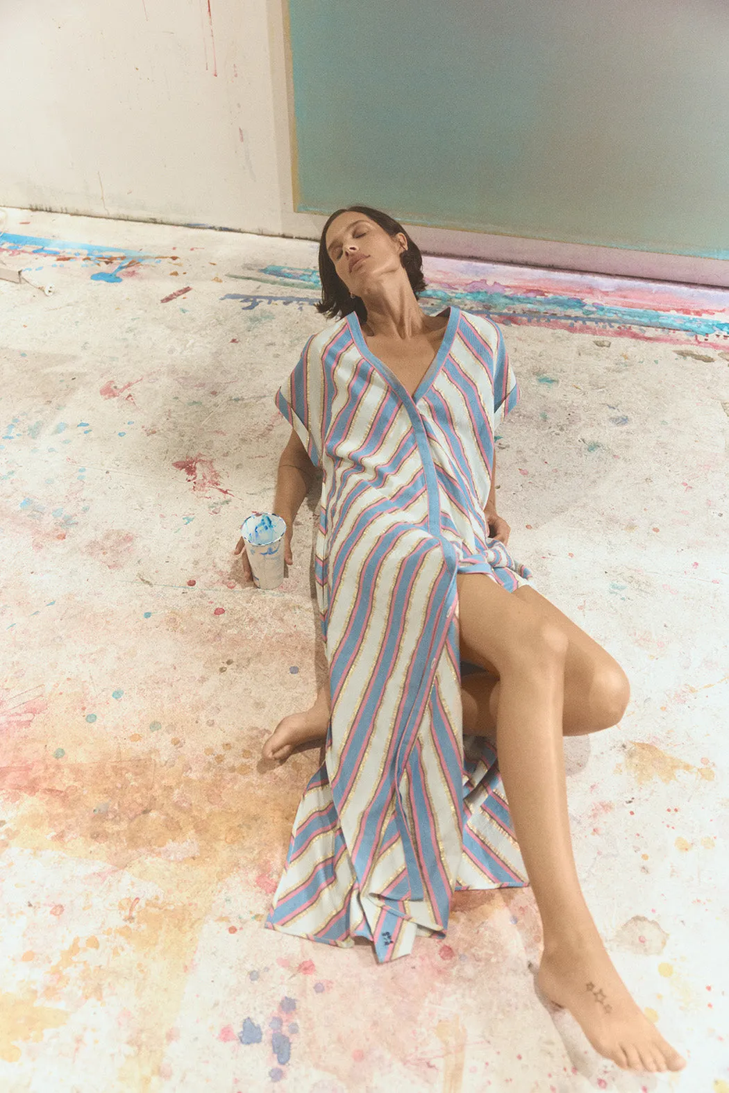 Cythera Mykonos Stripe Caftan