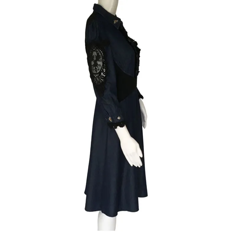 Desigual Lace Details Back & Sleeve Vest Nina Dress