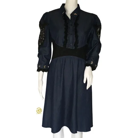 Desigual Lace Details Back & Sleeve Vest Nina Dress