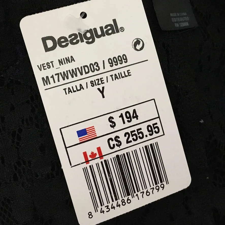 Desigual Lace Details Back & Sleeve Vest Nina Dress