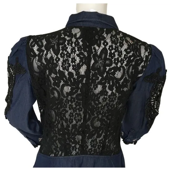 Desigual Lace Details Back & Sleeve Vest Nina Dress