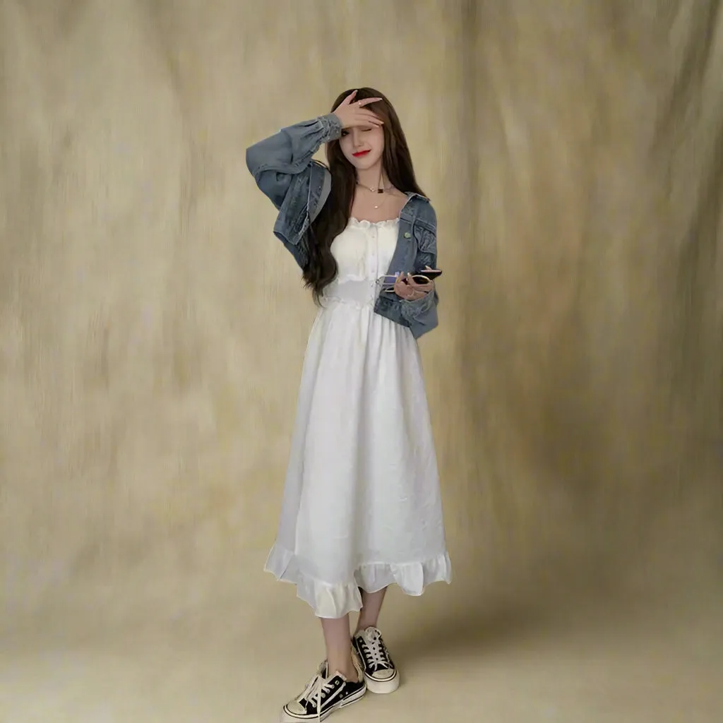 Fairycore Button-Up Sundress