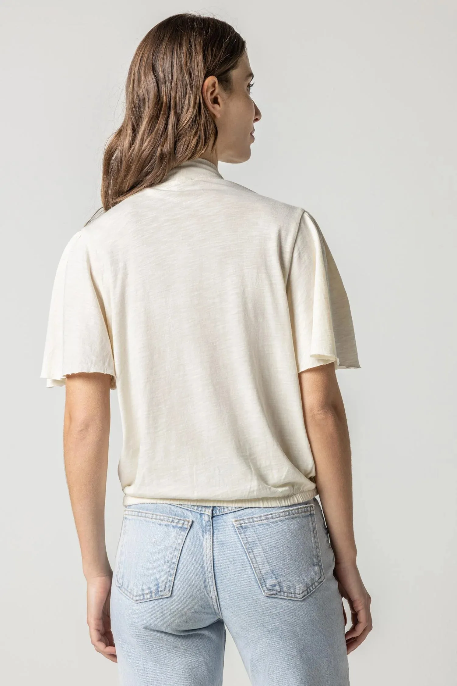Faux Wrap Flutter Sleeve