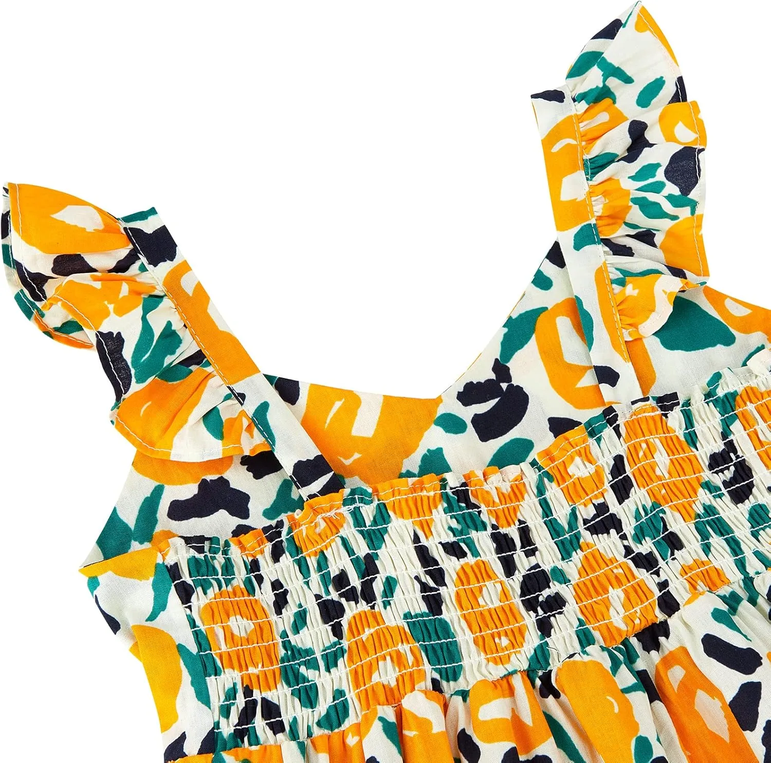 Girls' 2T-14 Casual Sundress Summer Autumn Clothes Cotton Floral Dress