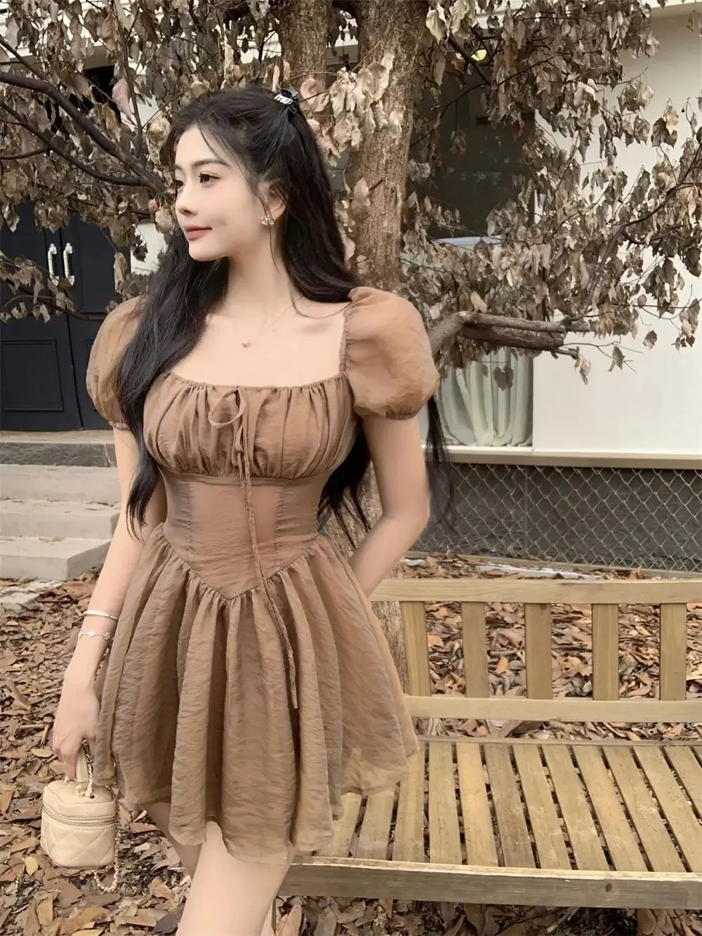 JOSKAA  Fairy Dress Holiday Irregular Long Sleeve Beach dress summer Ruffle sexy Off Shoulder female high waist chic women short dresses  Sundress