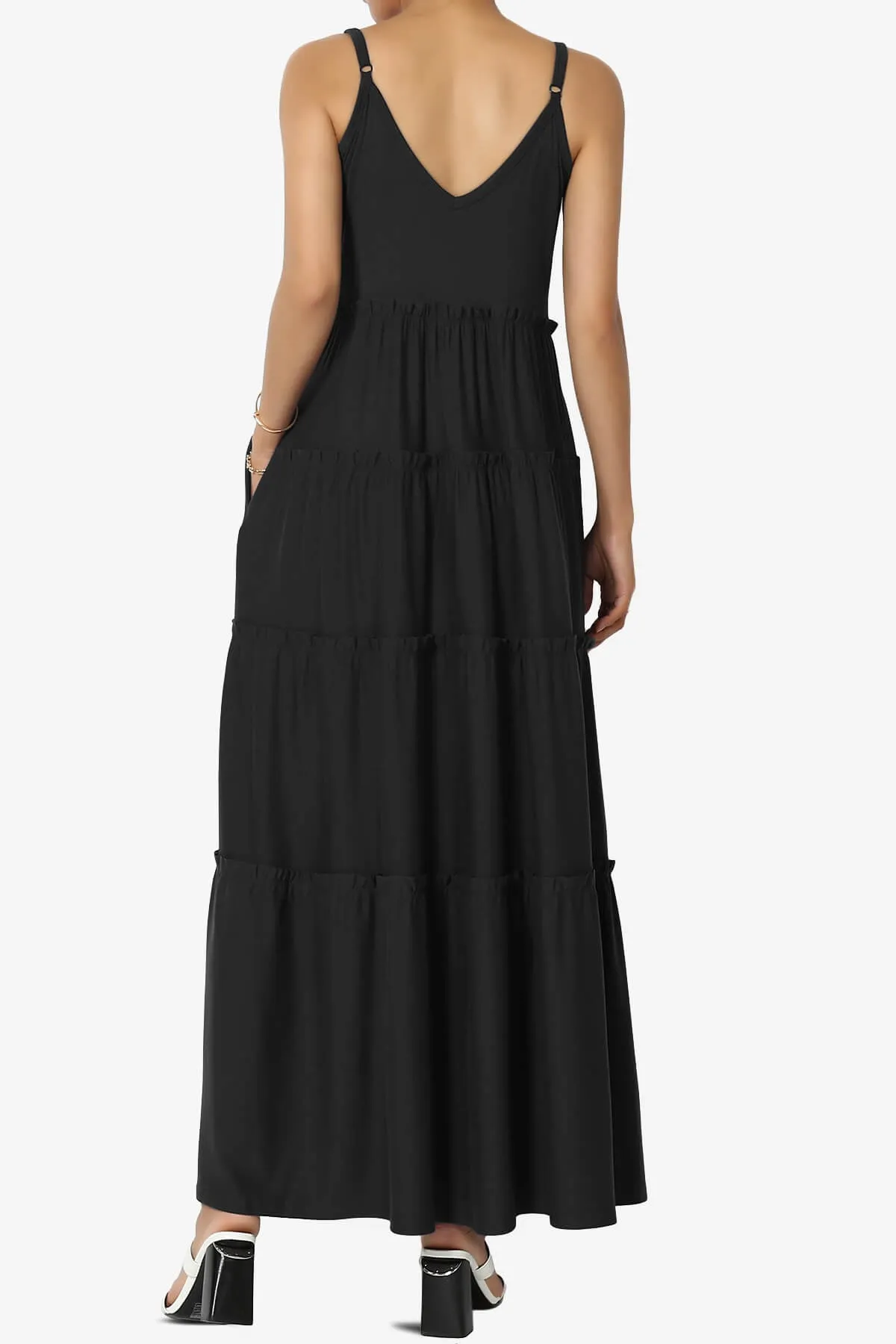 Livvy V-Neck Tiered Cami Maxi Dress PLUS