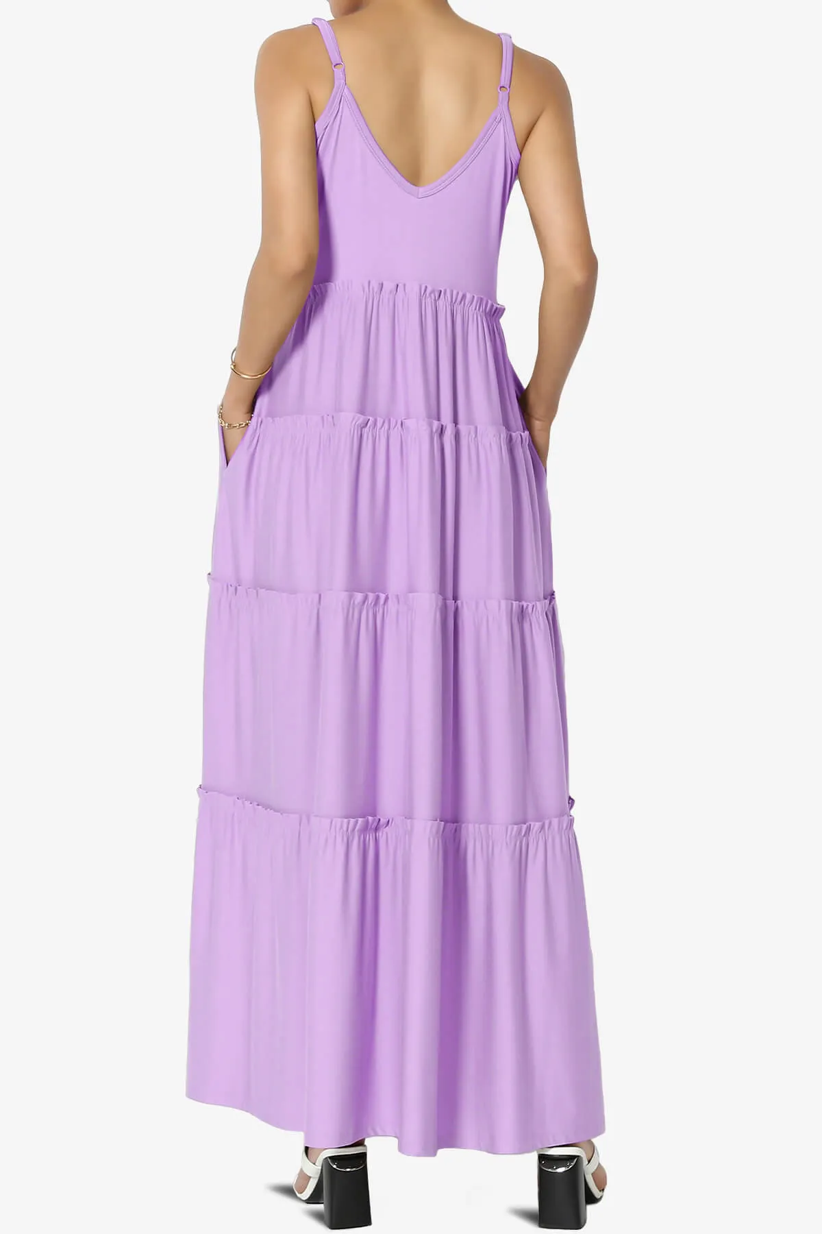 Livvy V-Neck Tiered Cami Maxi Dress PLUS