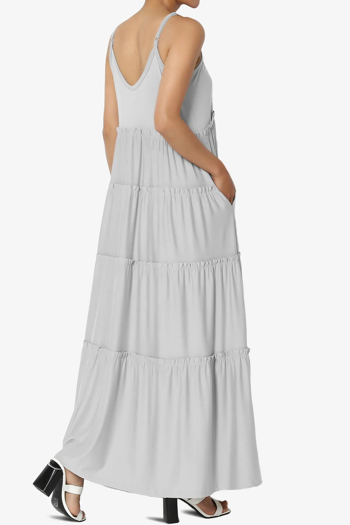 Livvy V-Neck Tiered Cami Maxi Dress PLUS