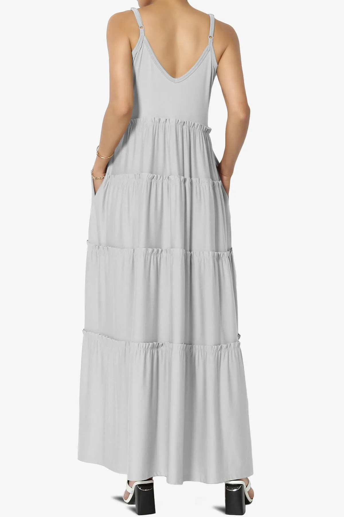 Livvy V-Neck Tiered Cami Maxi Dress PLUS