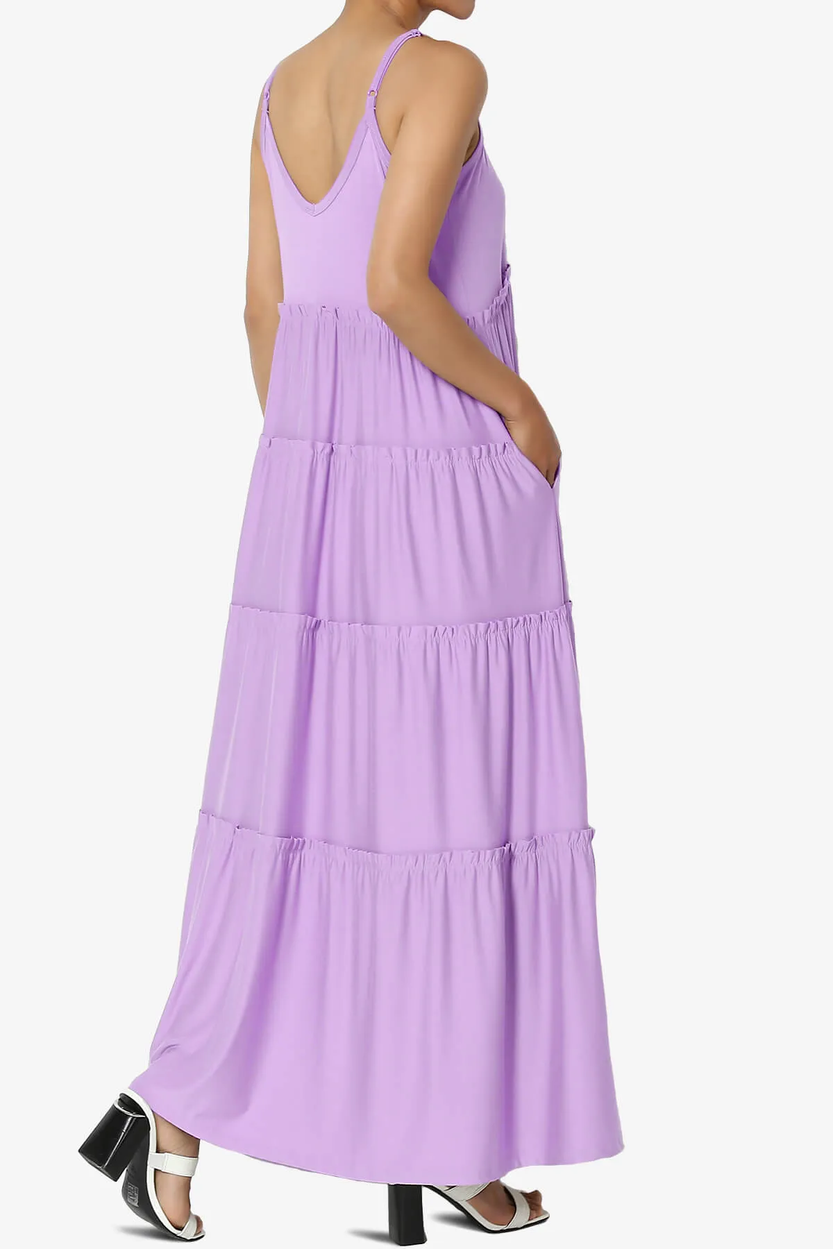 Livvy V-Neck Tiered Cami Maxi Dress PLUS