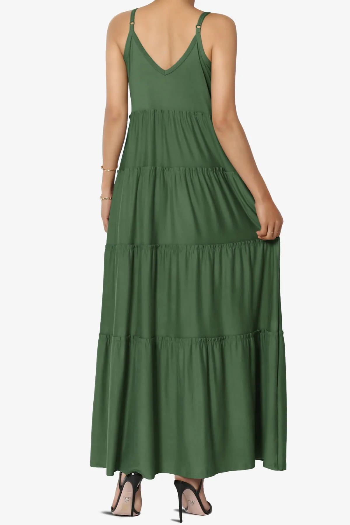 Livvy V-Neck Tiered Cami Maxi Dress PLUS