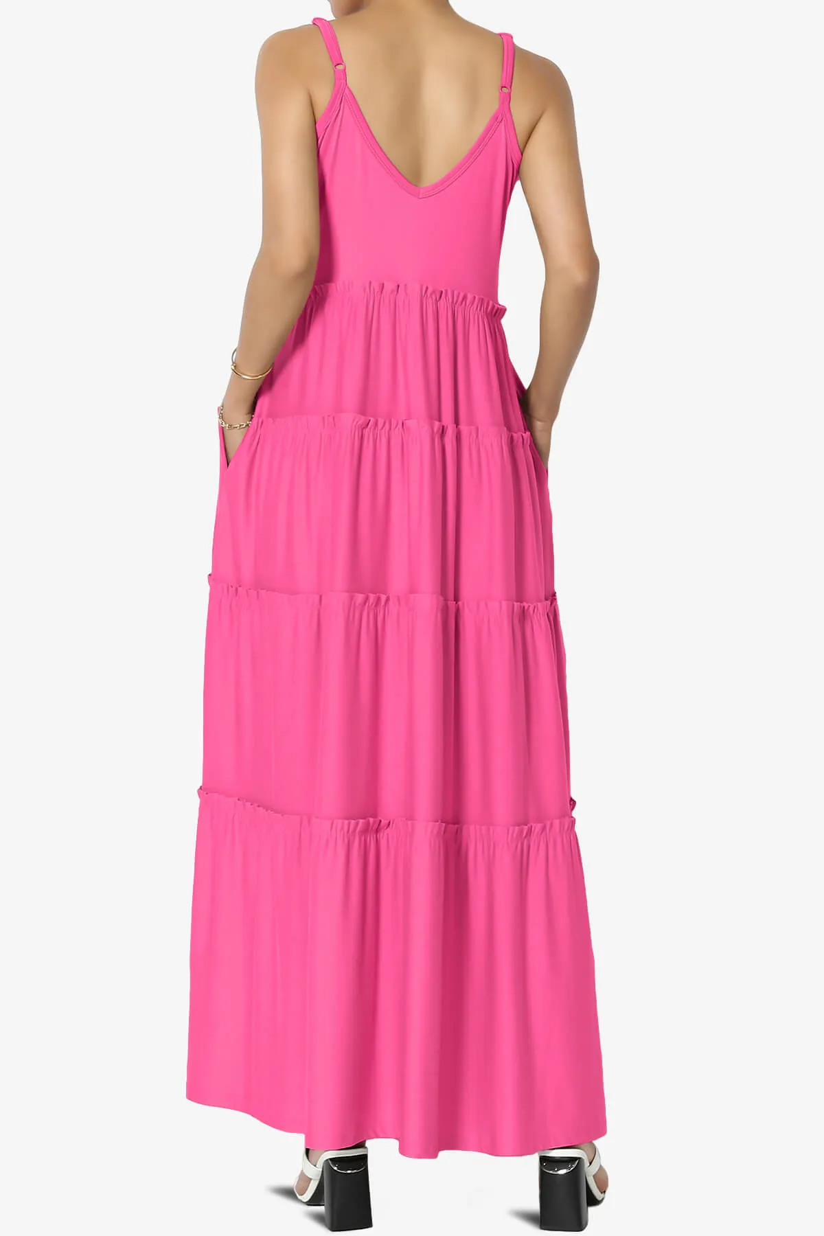 Livvy V-Neck Tiered Cami Maxi Dress PLUS