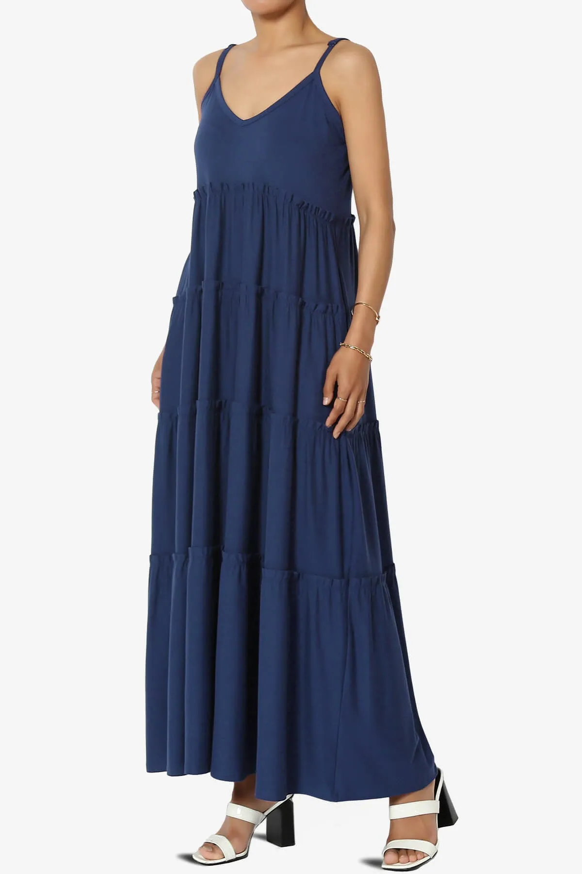 Livvy V-Neck Tiered Cami Maxi Dress PLUS