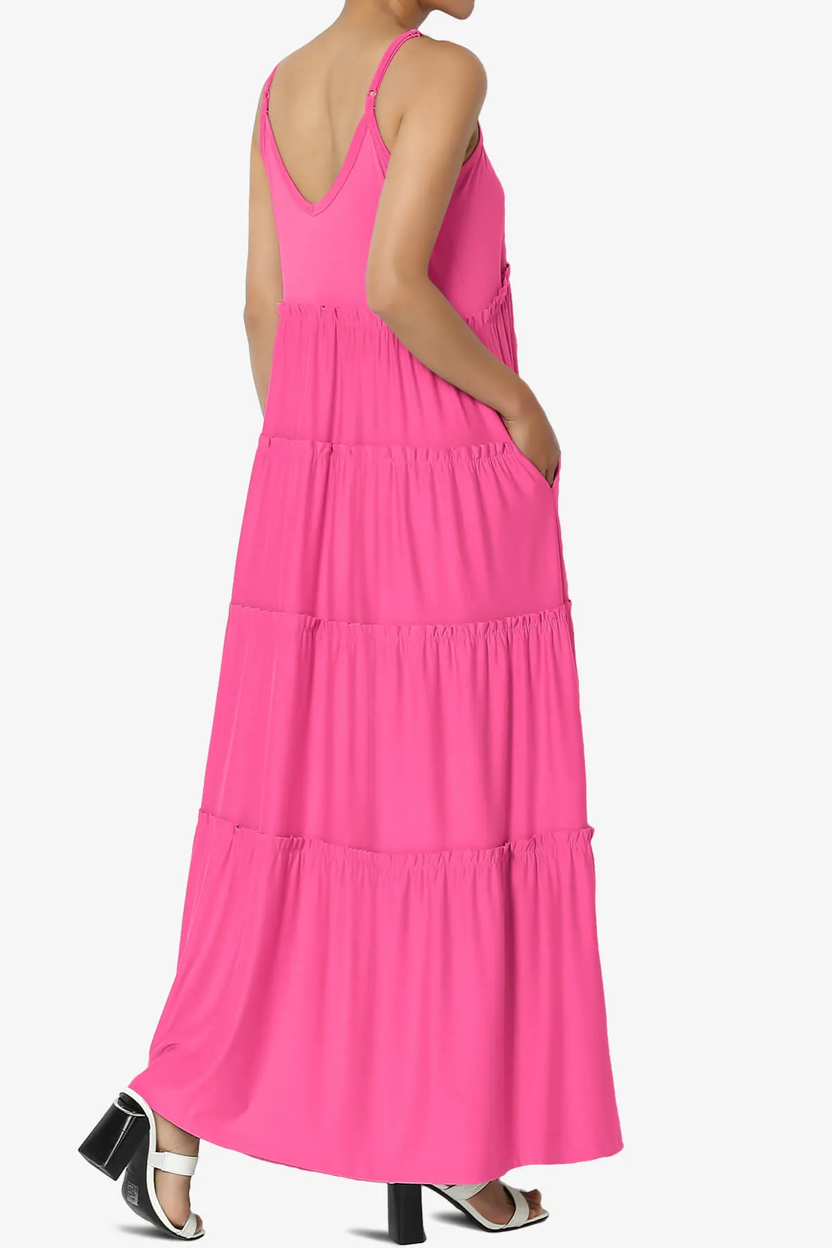 Livvy V-Neck Tiered Cami Maxi Dress PLUS