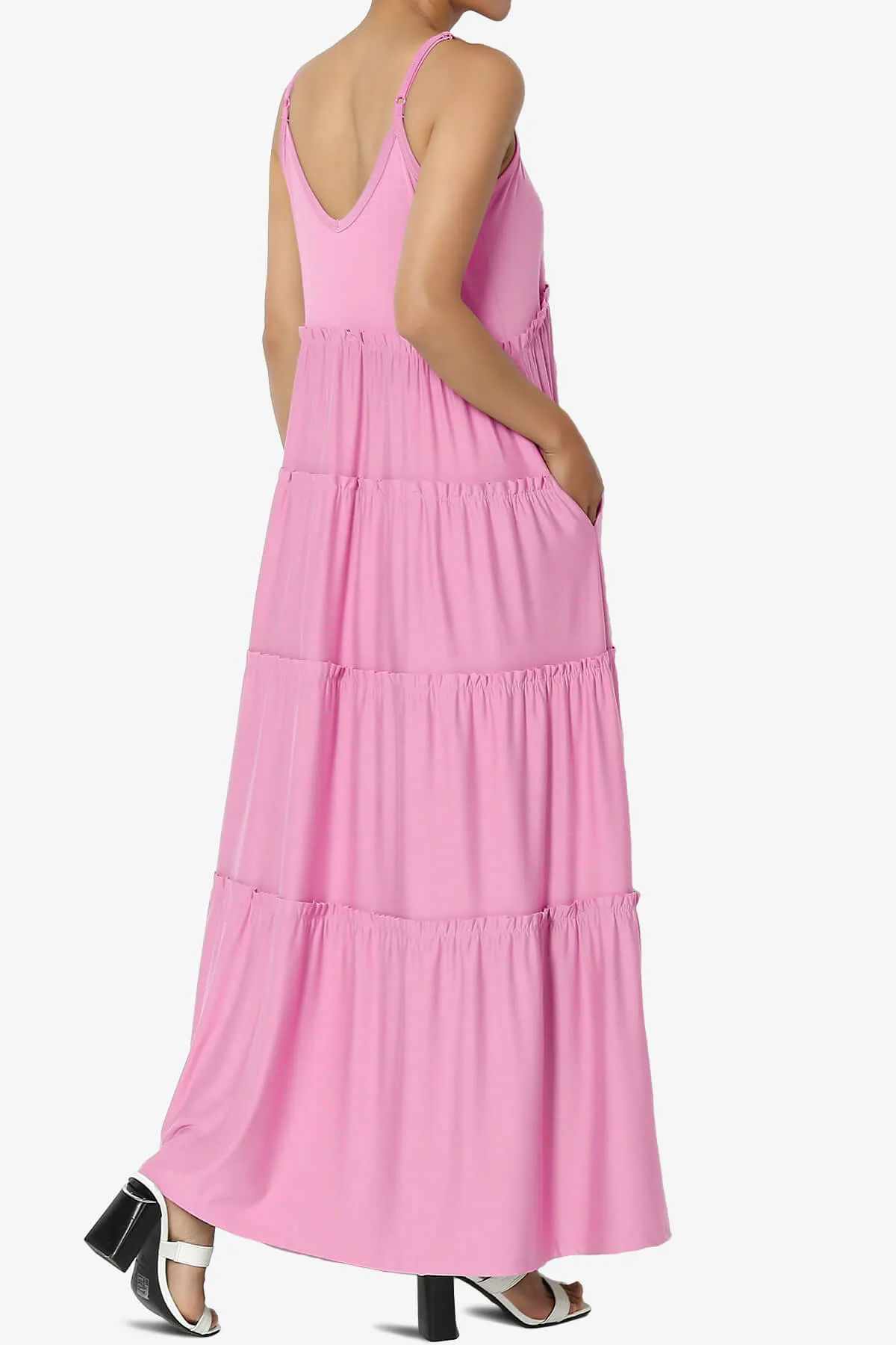 Livvy V-Neck Tiered Cami Maxi Dress PLUS