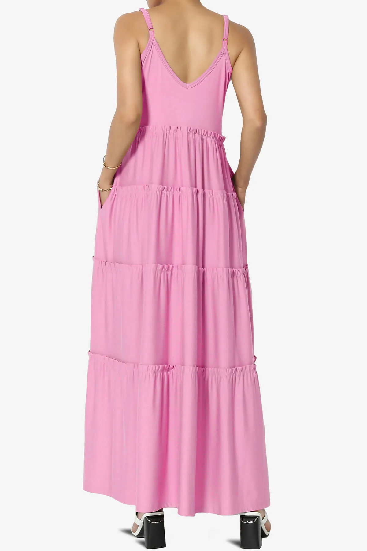 Livvy V-Neck Tiered Cami Maxi Dress PLUS