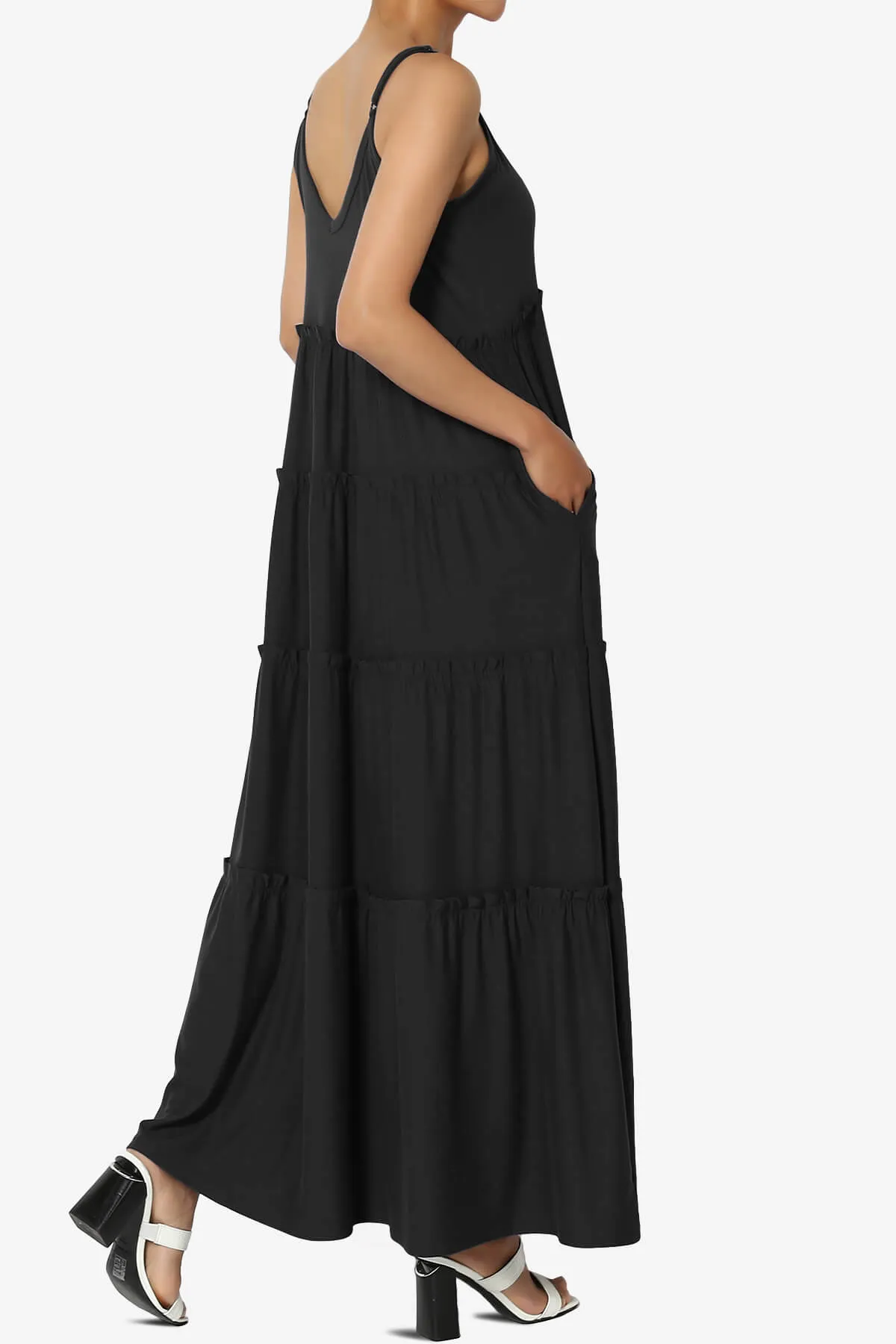 Livvy V-Neck Tiered Cami Maxi Dress PLUS