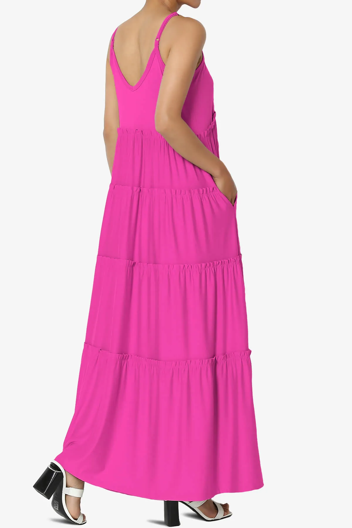 Livvy V-Neck Tiered Cami Maxi Dress PLUS