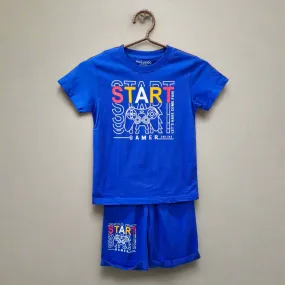 Lucido - T-Shirt & Shorts - Blue - Start