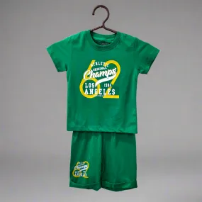 Lucido - T-Shirt & Shorts - Green - Champs