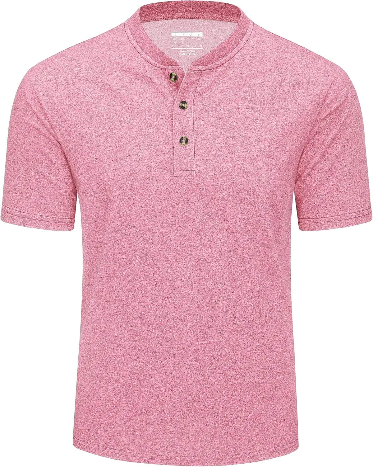 MAGCOMSEN Men's Henley Short Sleeve Shirt Cotton Lightweight 3 Button Tops Vintage Casual Summer Shirt Soft Fashion