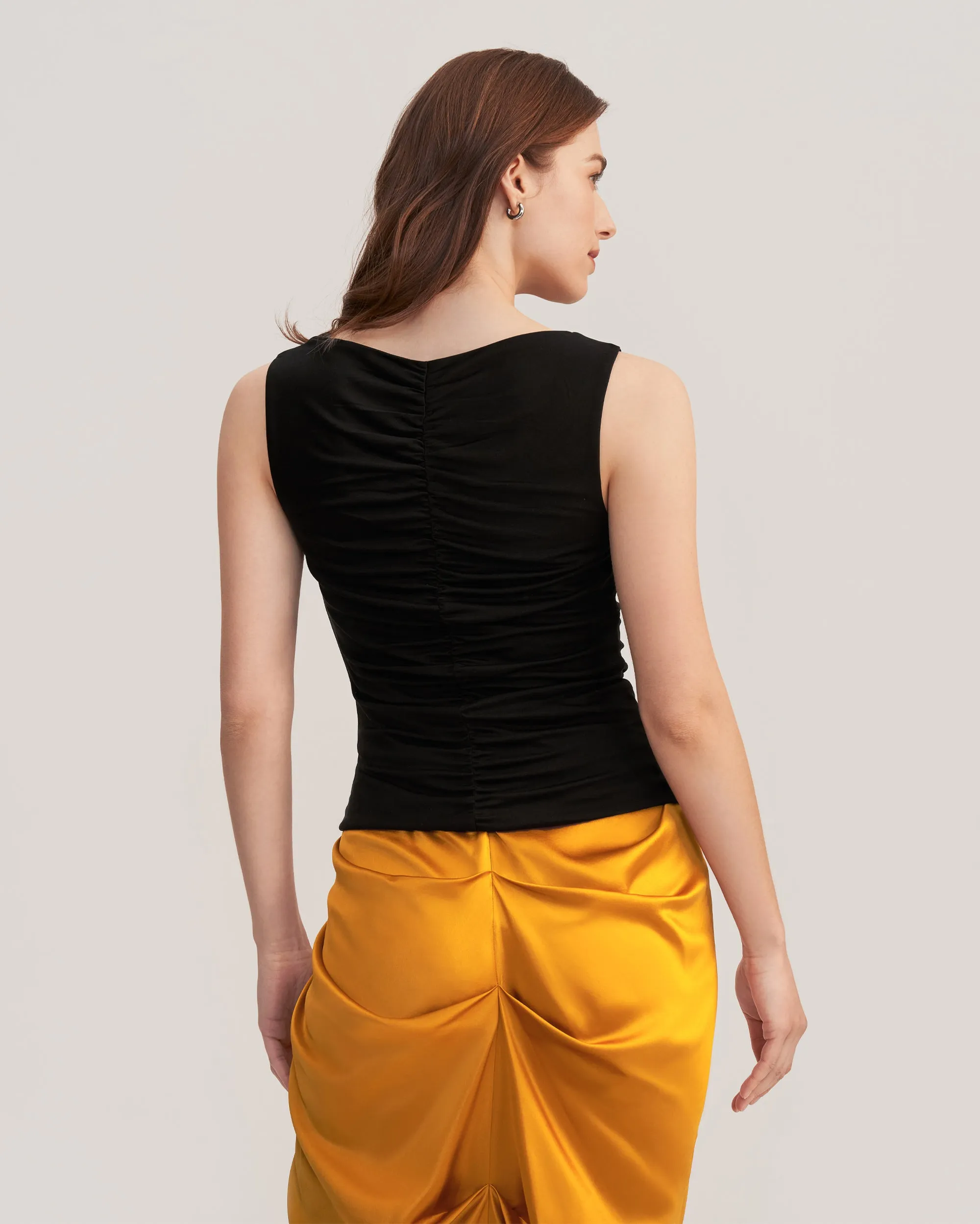 Melia Ruched Knit Tank Top