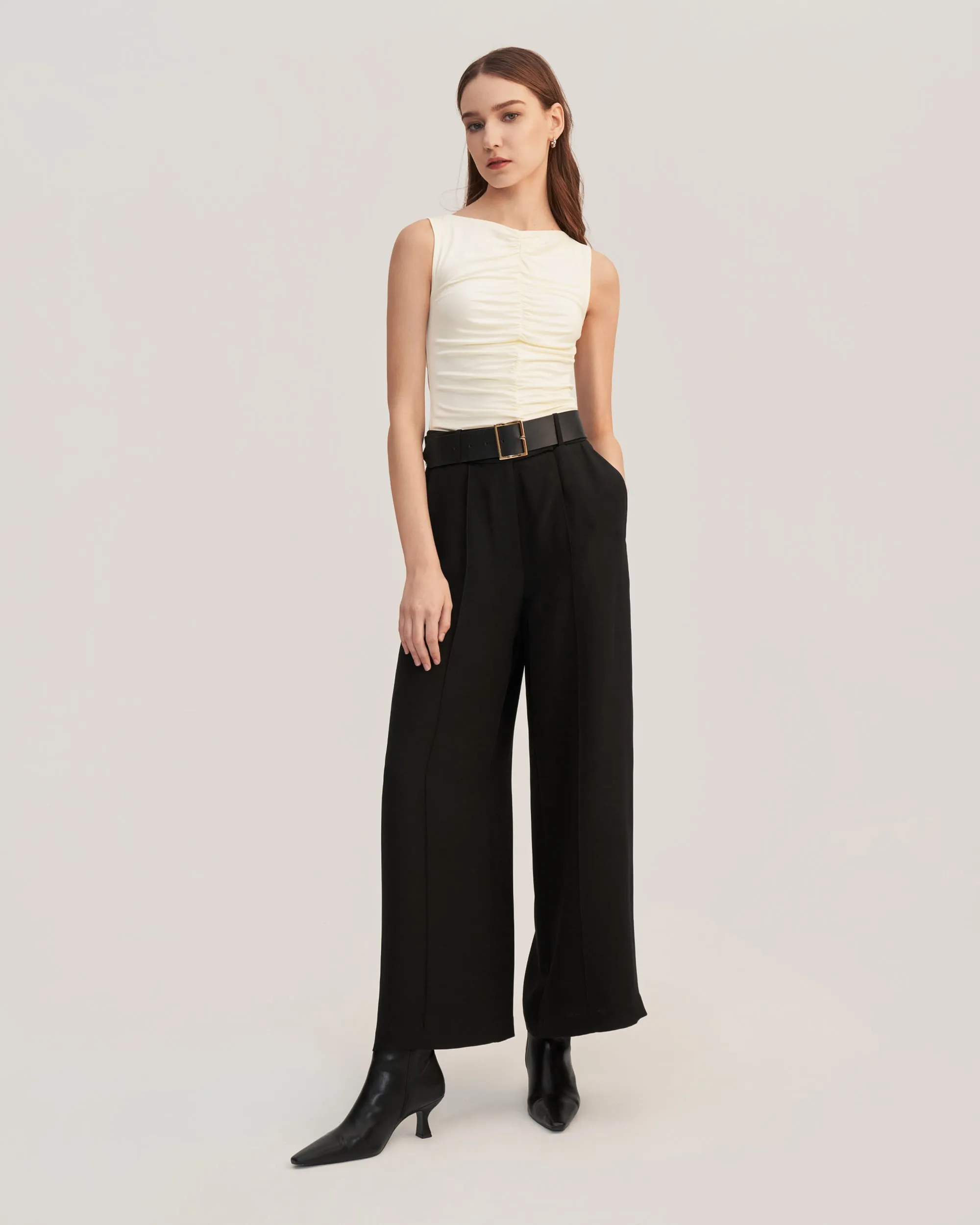 Melia Ruched Knit Tank Top