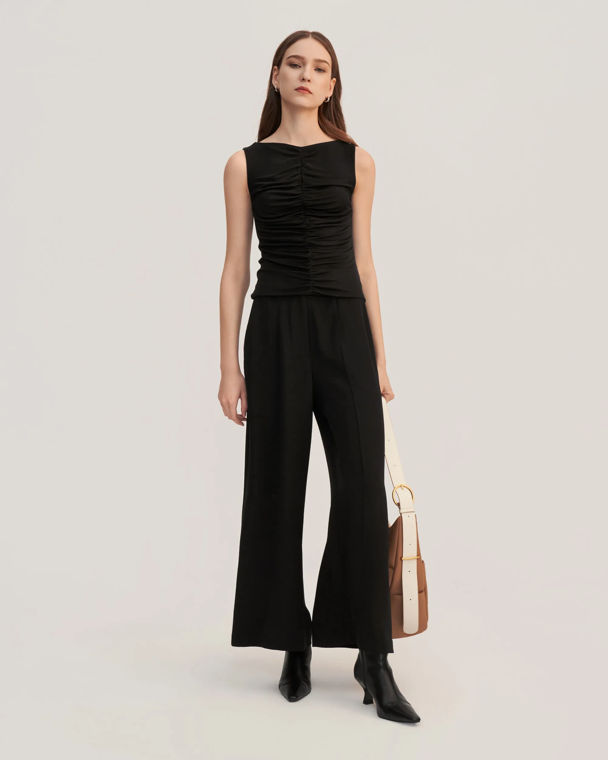 Melia Ruched Knit Tank Top