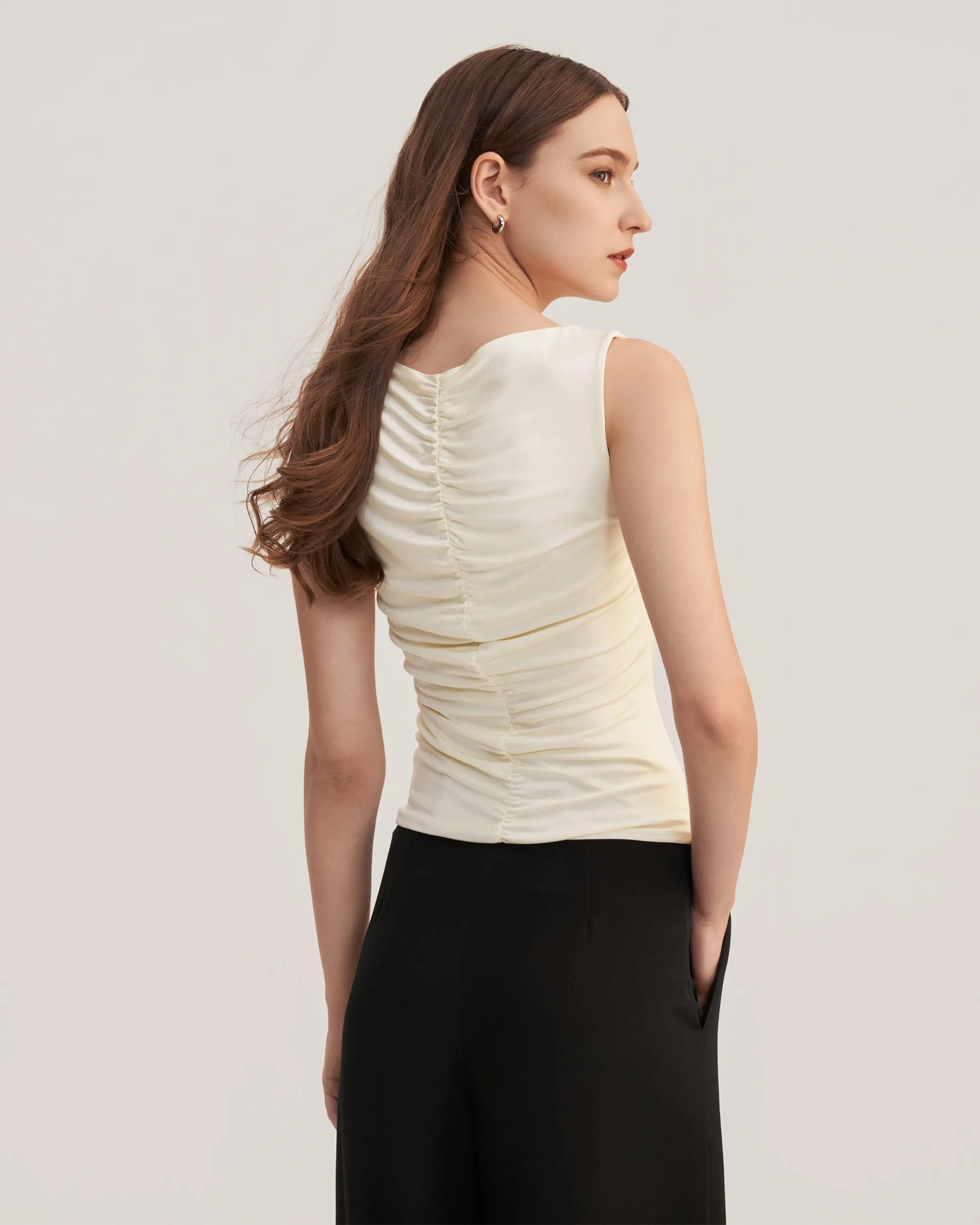 Melia Ruched Knit Tank Top