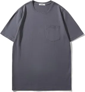 Men's Ultra Soft Premium Cotton Pocket T-Shirt Classic Fit Lightweight Cooling Short Sleeve Casual Tee Shirt