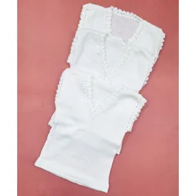 Pack of 3 - Woolen Vests V Neck - White