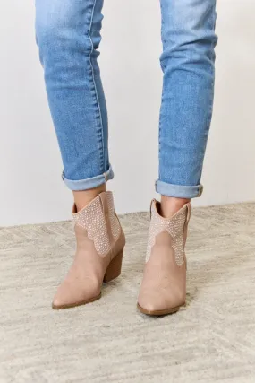 Rhinestone Rodeo: East Lion Corp Rhinestone Ankle Cowgirl Booties